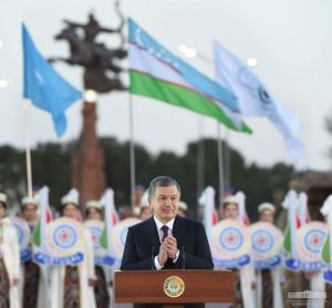 Выступление Президента Республики Узбекистан Шавката Мирзиёева на торжественной церемонии, посвященной открытию Mеждународного фестиваля искусства бахши